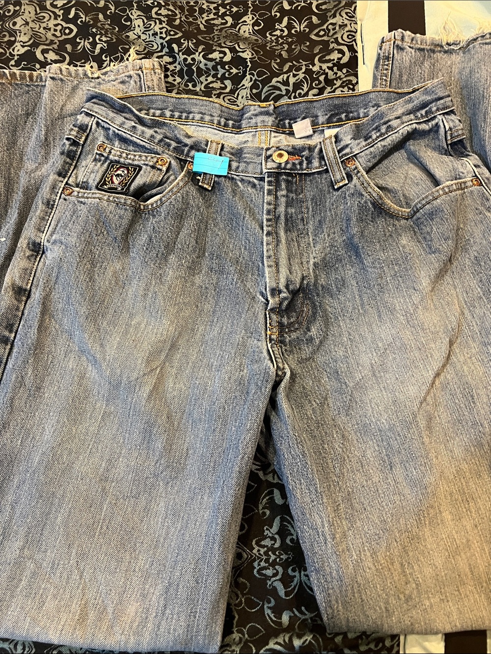Cinch BLACK LABEL Men's Medium Light Blue Straight Jeans
